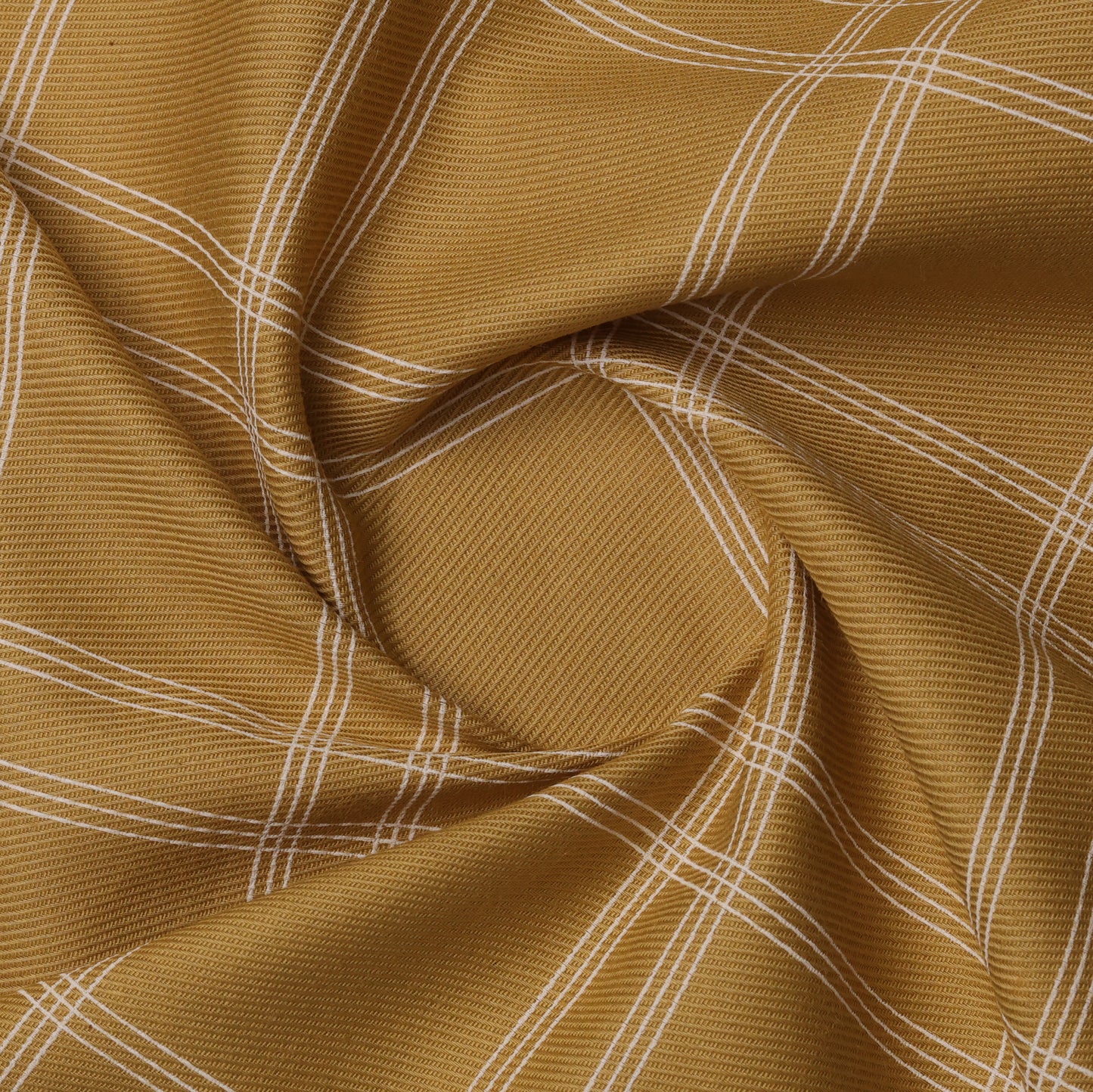Checkmate Cotton – Mustard | Printed Shirting Fabric