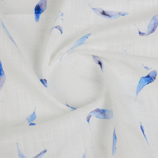 Aurora Fabric– Sapphire Drift Print | Pure Cotton Shirt Fabric For Men