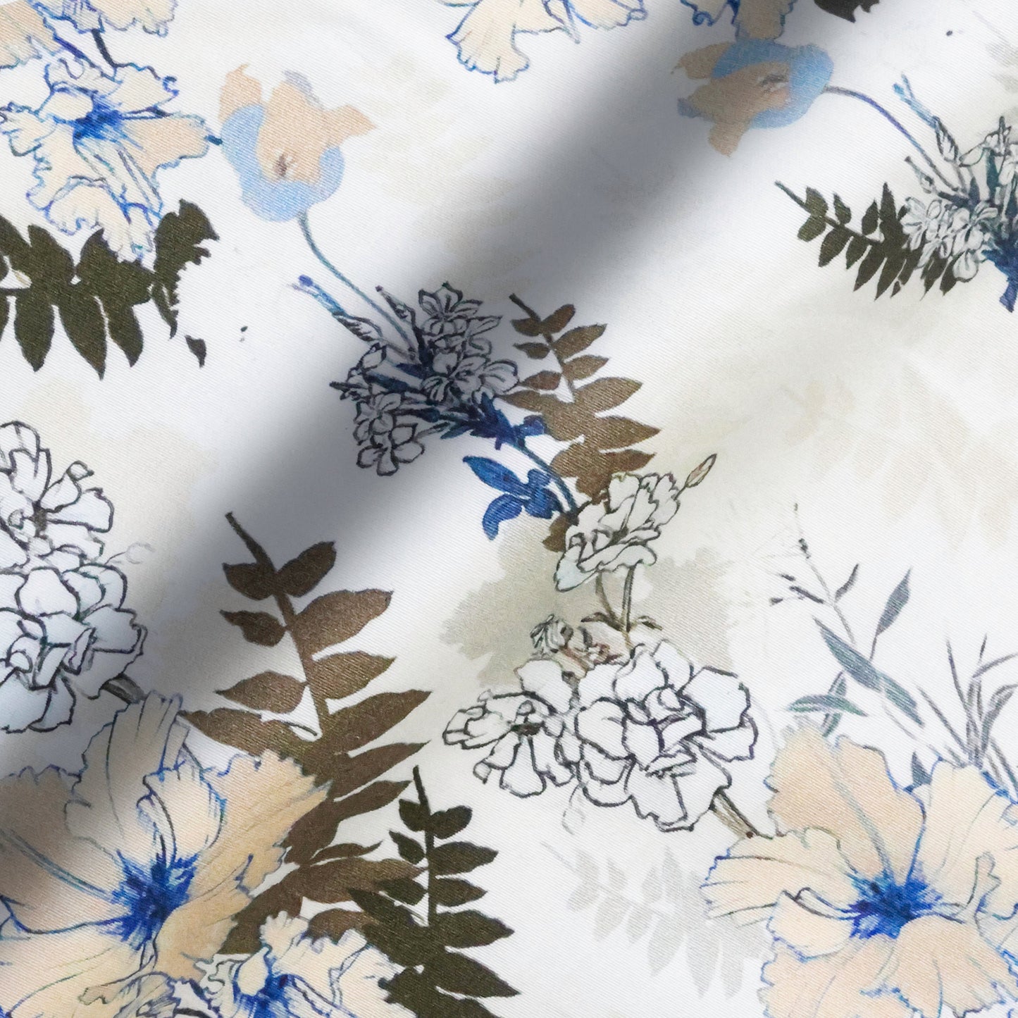 Azure Whisper Print – Rustic Meadow