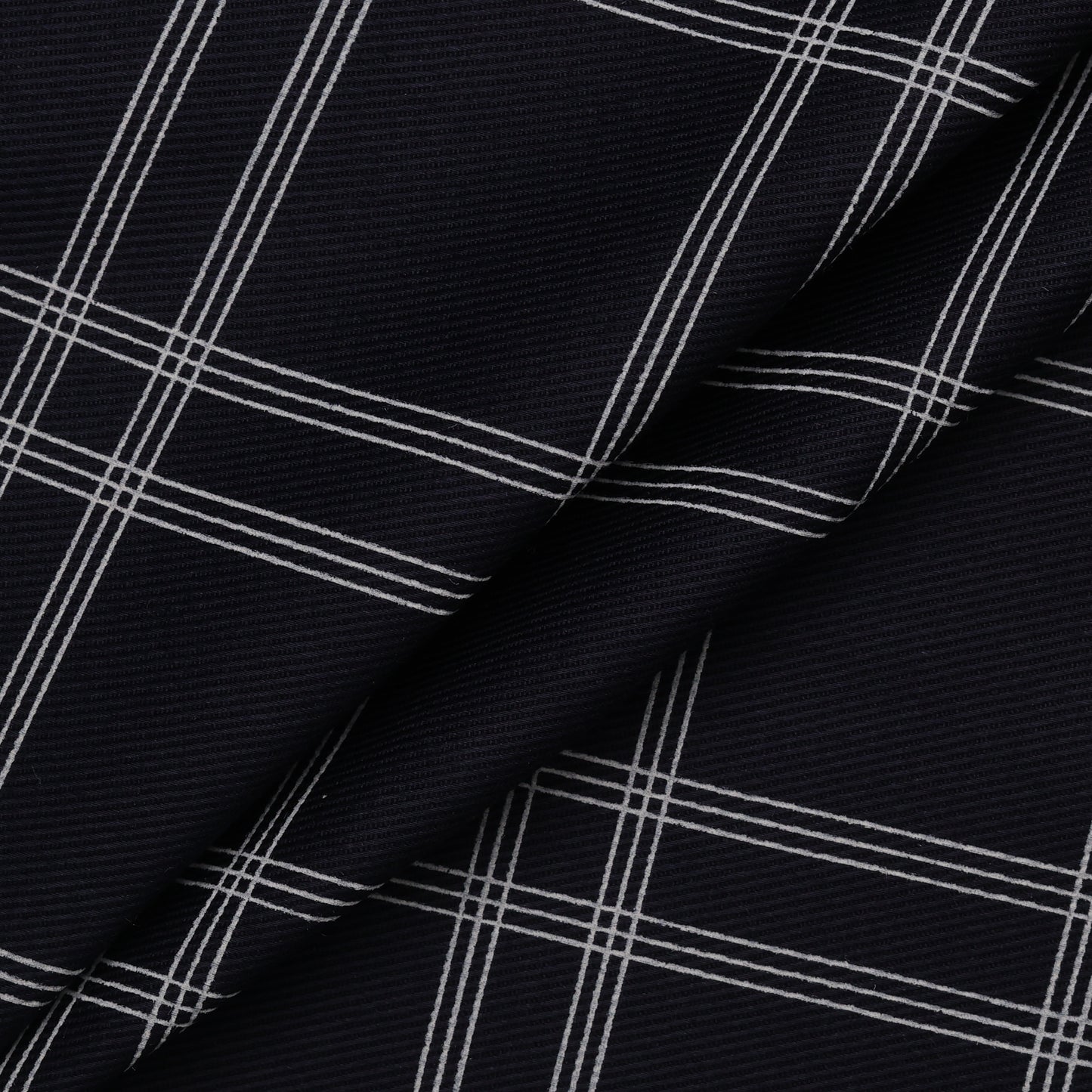 Checkmate Cotton – Navy | Printed Shirting Fabric