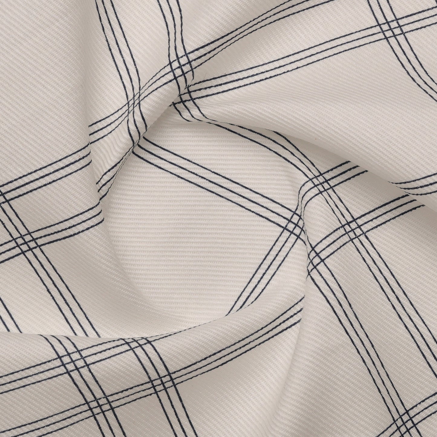 Checkmate Cotton – White | Printed Shirting Fabric