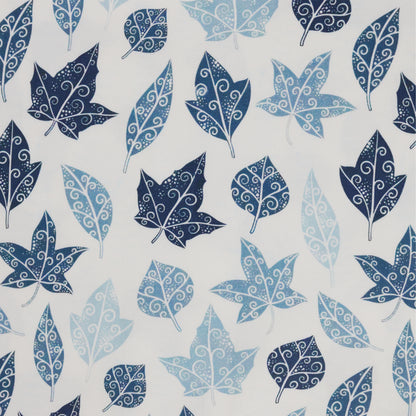 Azure Whisper Print – Glacier Leaves