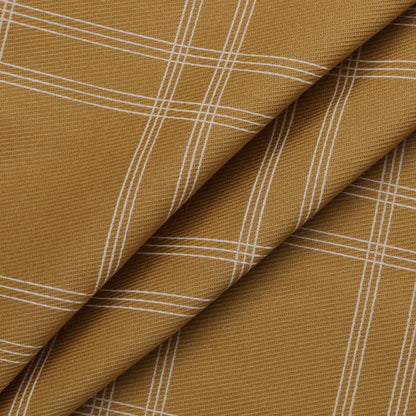 Checkmate Cotton – Mustard | Printed Shirting Fabric