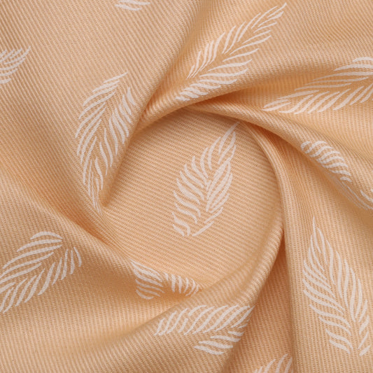Feather Print – Beige | Unstitched Shirting Fabric