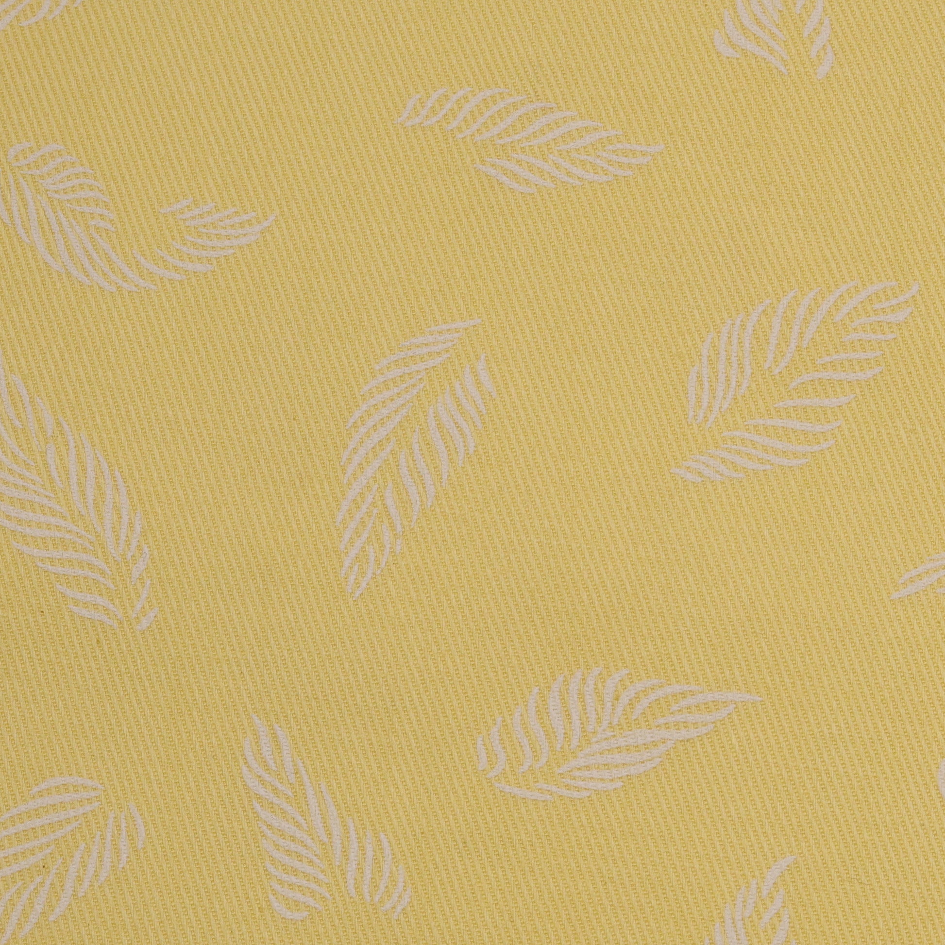 Yellow unstitched cotton fabric for men with leaf pattern
