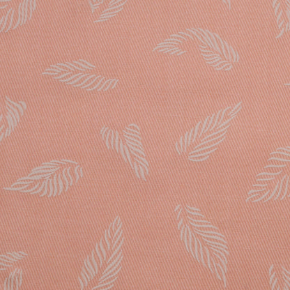 Pattern of white leaves on a pink background