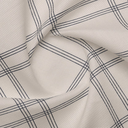 Checkmate Cotton – White | Printed Shirting Fabric